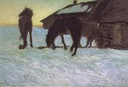 Valentin Serov Colts at a Watering-Place. china oil painting artist